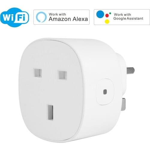 Tuya 16A Smart Wifi Plug Socket UK With Power Energy Monitor Remote Voice Control Work For Alexa Google Home