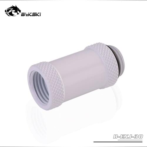Bykski Silver/White/Black/Red/Blue/Gold 30mm extension fittings, G1/4'' pc water cooling building adapter, B-EXJ-30watercooling