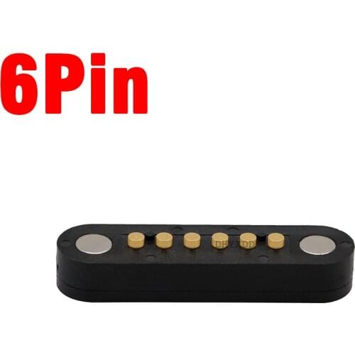 1Pair Magnet Pogo Pin Connector 6 Pin Pitch 3.0 MM SMT Male Female 1A Power Charge Spring Loaded Header Modular Contact Strip