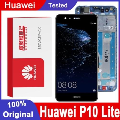 100% Original 5.2'' Display with Frame for Huawei P10 Lite LCD Touch Screen Digitizer Assembly WAS-LX1 WAS-LX1A WAS-LX2 WAS-LX