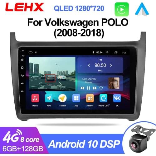 LEHX For Volkswagen VW polo sedan 2008 2015 Car Radio Multimedia Video Player Android 9.0 2GB RAM Navigation GPS 2 din dvd
