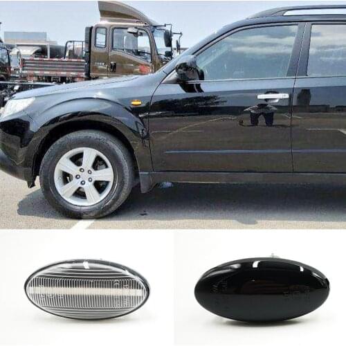 Car Flashing 1 Pair For Subaru Forester 2008 - 2019 Dynamic Led Side Marker Turn Signal indicator Repeater Light lamp