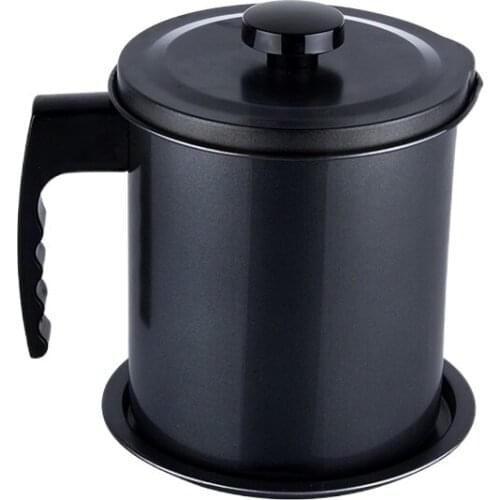 Oil can, kitchen leak-proof oil can with stainless steel filter, household large oil can