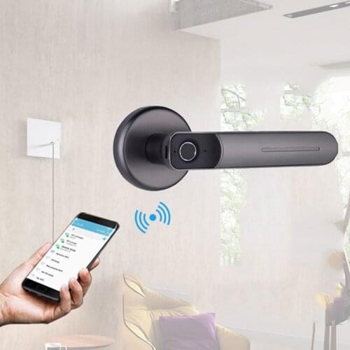 Bluetooth APP Smart Door Lock Biometric Fingerprint Storage Digital Door Lock Mechanical Key Electronice Lock For Home Door