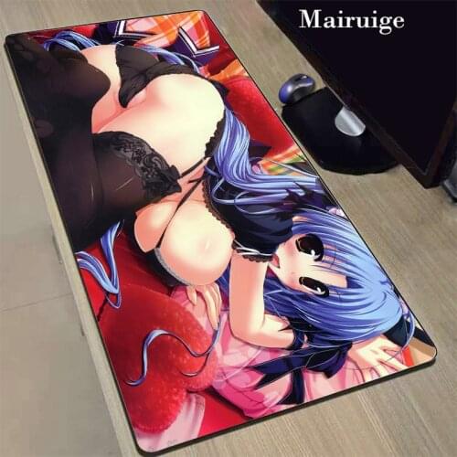 Mairuige Large Office Modern Table Keyboard PC Computer Lockedge Rubber Mouse Pad Sexy Anime Girl Laptop Desk Mat Gaming Mause