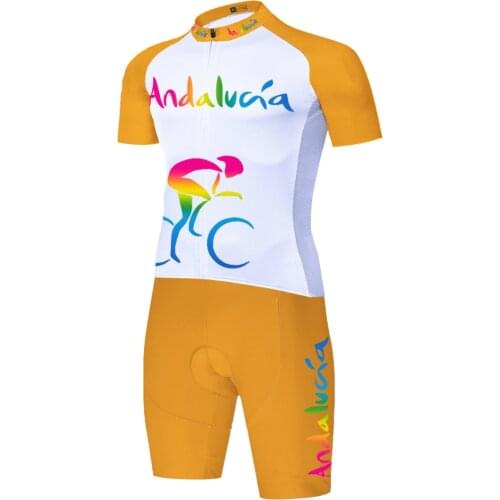 Andalucia Laser Cut One piece skinsuit Masculina Equipacion Maillot Hombre Conjunto Ciclismo Masculino Equipamento De Ciclismo