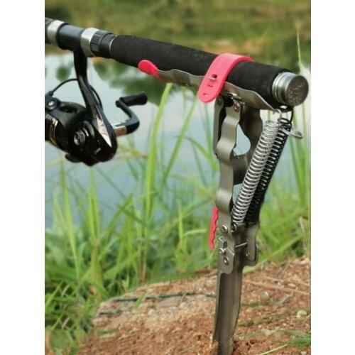 Stainless Steel Fishing Rod Stand High-quality Inserted Double Spring Automatic Fishing Bracket Fishing Accessories Bracket