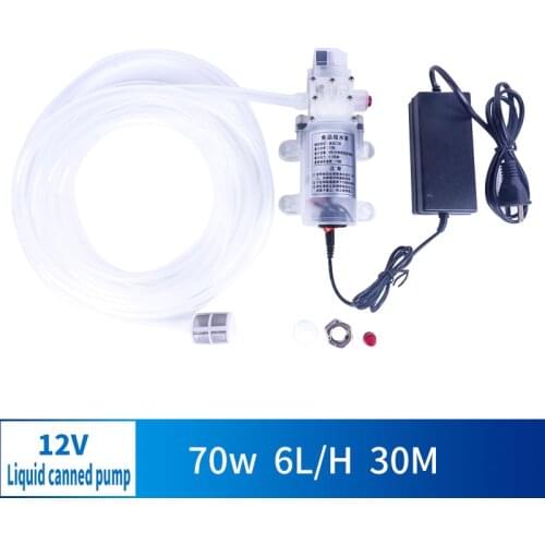 12V 70W Food Grade Electric Diaphragm Pump Drain Pump Pump Set DC Self-priming Manual Push Button Switch