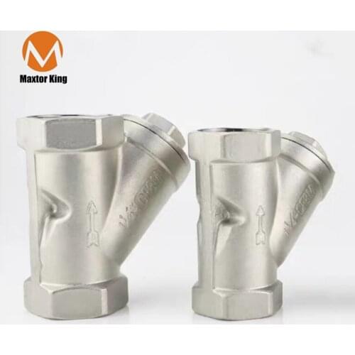 BSP1/4“ 3/8” 1/2" 3/4" 1" 1-1/4" 1-1/2" 2" Female Inline Y Mesh Strainer Threads Filter 304 Stainless Steel filter valve thicken