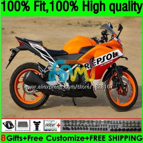 Injection For HONDA CBR250 R Repsol orange CBR250R MC41 11 12 13 14 15 162BS.5 CBR 250R 250 R 2011 2012 2013 2014 2015 Fairings