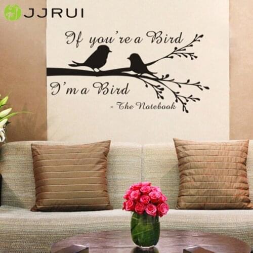 JJRUI IF YOU'RE A BIRD...I'M A BIRD - Tree Wall Decal Decoration Room Stickers Vinyl Home Art Bird 21color 39.4 x 19.7in