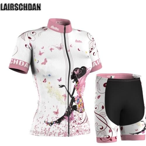 LairschDan womens cycling clothes set 2021 new summer fashion ladies bicycle wear tricotas de ciclismo mujer mtb bike clothing