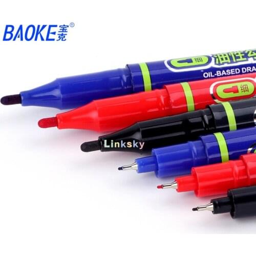 Baoke MP2915, Marker Paint Pen, Childrens Painting, Students Hook Pen, Double Head, Waterproof and Non Decolorizing