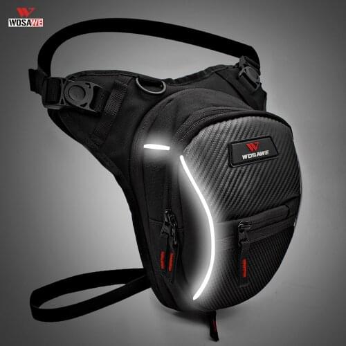 WOSAWE Motorcycle Drop Leg Bag Multifunction Travel Survival Bag Backpack Waterproof Fanny Pack Cell Phone Purse Storage Bag