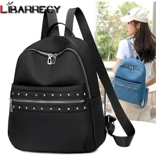 Fashionable Oxford Cloth High Quality Backbag for Women 2021 New Solid Color Multifunction Shoulder Bags Backpacks for Ladies