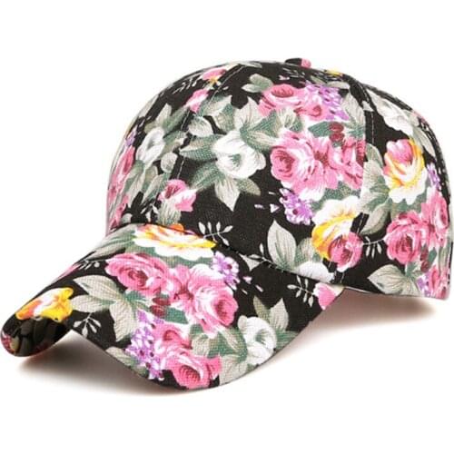 New Womens Hat Printed Cap Baseball Cap Female Korean Trendy Dome Hat Casual Wild Sunscreen Breathable And Windproof Dropship