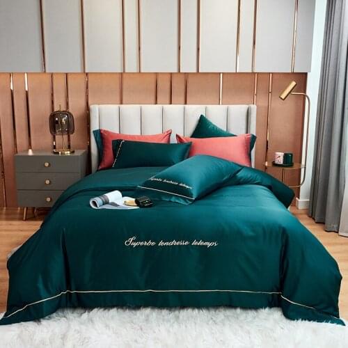 New 600TC egyptian cotton Bedding sets Queen King size Bed Duvet cover rubber Bed sheets/fitted sheet linen set 4pcs bed set