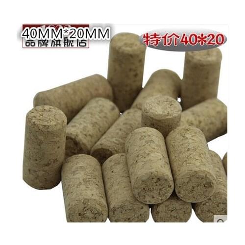Package accessories Red wine cork plug Wine natural cork stopper polymerization 40mm*20mm