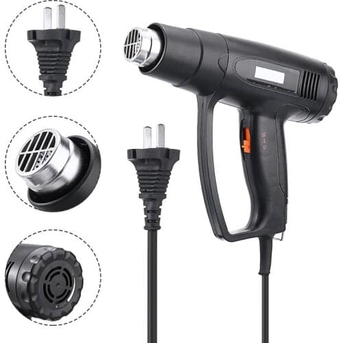2000W Hot Air Gun Industrial Plastic Welding Torch Wind Rushing Machine Baking Gun Heat Shrinkable Hair Dryer