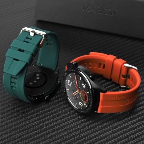 For Huawei Watch GT 2 GT2 2E 46mm Silicone Sport Strap watchbands Bracelet For HONOR MagicWatch 2 for samsung galaxy watch 46mm