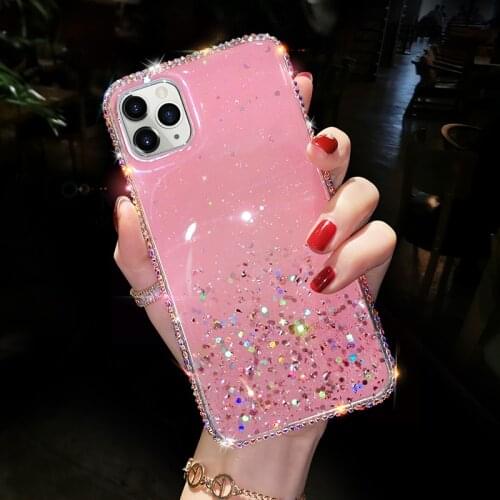 Luxury Glitter Diamond Jewelled Sequin Soft Shiny Phone Case For iPhone 12 11 Pro X Xr Xs Max 6 7 8 Plus SE2020 Cover Bags Coque