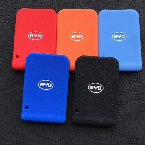 Silicone rubber car key case cover for BYD S7 S6 L3 M6 F3 F0 card remote key case cover shell