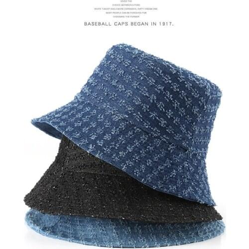 SLECKTON Fashion Bucket Hats for Women and Men Casual Summer Girls Boys Sun Caps High Quality Denim Cotton Hat Fishermans Hats