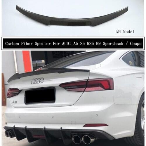 Carbon Fiber Spoiler For AUDI A5 S5 RS5 B9 2017 2018 2019 2020 2021 Wing Lip Spoilers High Quality M4 Car Accessories