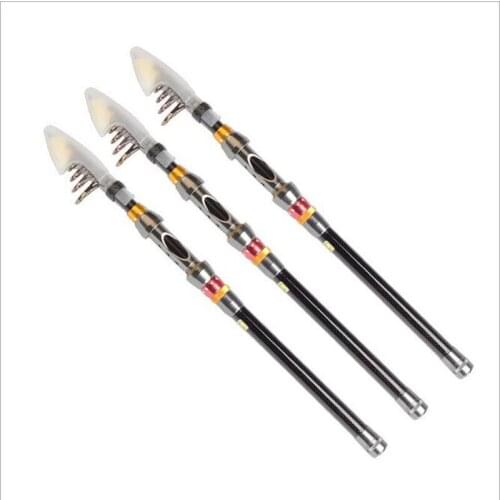 Superhard Carbon Telescopic Fishing rod FRP Hard 1.8M 2.1M 2.4M 2.7M 3.0M 3.6M Portable Spinning Fishing Hand Tackle Sea Rods