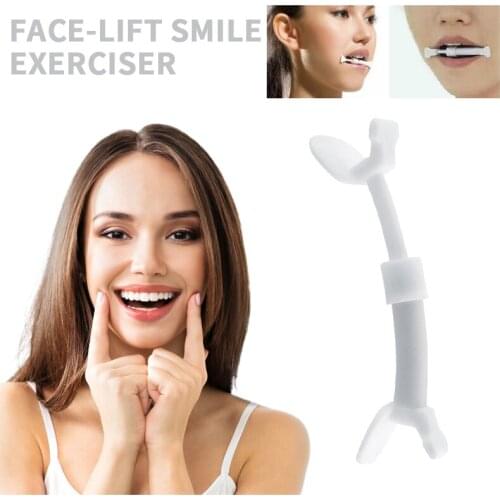 1pc Natural Facial Muscle Smile Exerciser Mouth Toning Slim Piece Toner Flex Cheek Facial Muscle Exerciser Face Smile Tools