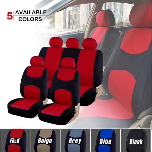Universal Car Seat Covers Protectors for Most Sedan Interior Decoration Automobile Winter Full Set Breathable 5 Color