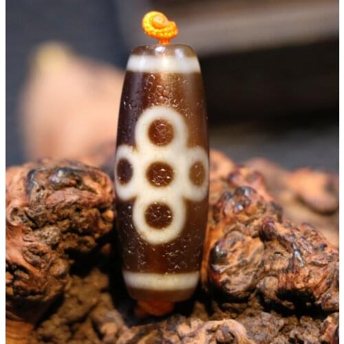 Magic Power Tibetan Old Agate 5 Eye Lightening Vein dZi Bead Amulet Fit For Making Bracelet Lkbrother Sauces Top Quality