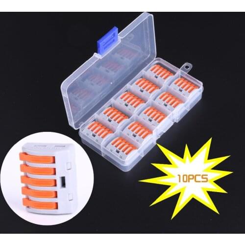High quality 10pcs wire connector, VSE-415=PCS-215=222-415 Universal Compact terminal block