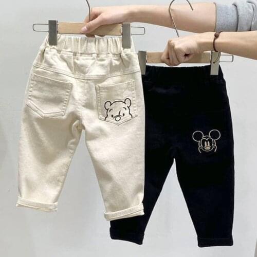 2-8 Years Old Boys Solid Color Pants Spring and Autumn Models Girls Pure Cotton Casual Sports Pants Children Childrens Trousers