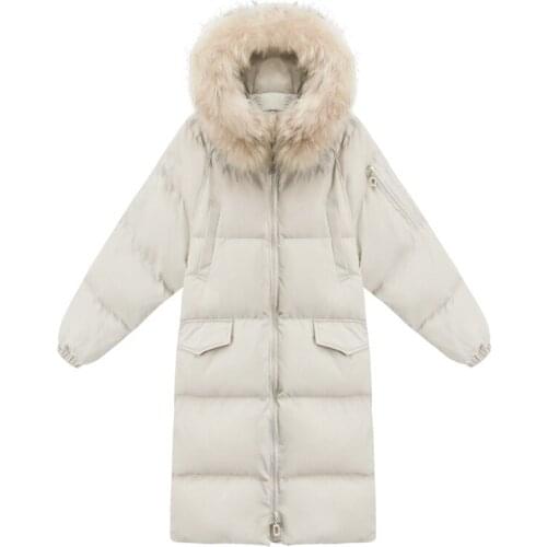 Women Winter Coat Hooded Down Parka Ladies New Warm Winter Jacket Women Loose Big Fur Collar Jacket cotton-padded Coat