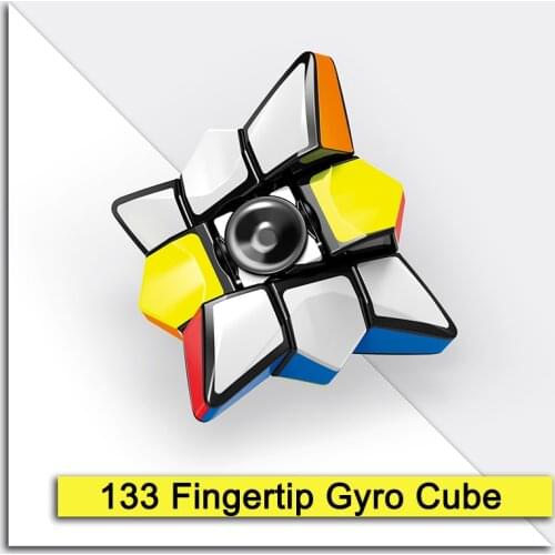2nd 133 Fingertip Gyro Cube Decompression Toy ABS Cube Gyro Puzzle Finger Gyro Adult Toy Spinner Candy Color Children Gift