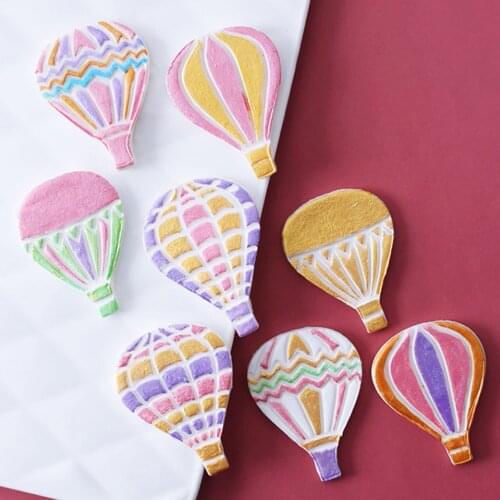 4Pcs/set Hot Air Balloon Cookie Cutters Biscuit Mold Set Biscuits Fondant Embossing Plunger Cutter Baking Cake Decorating Tools