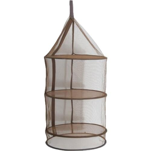 4 Layers Camping Drying Net Dryer Rack with Zipper,Collapsible Folding Durable Hanging Mesh Net