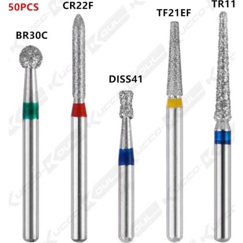High Quality 10pcs/pack Dental Diamond FG High Speed Burs for Polishing Smoothing SF SERIES Dental Burs 1.6mm Dentist Tools Lab