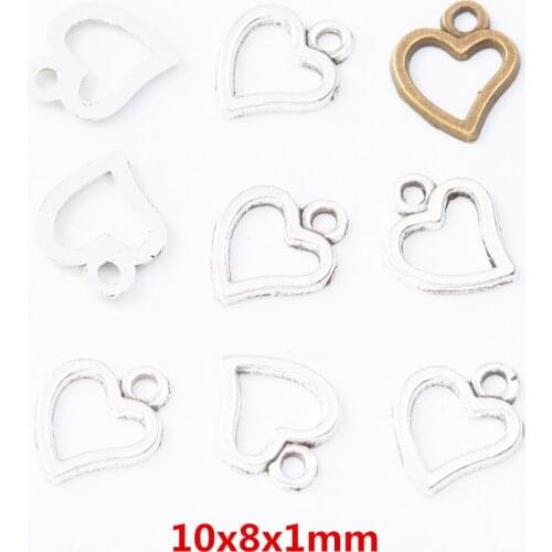 500 pieces of retro metal zinc alloy Love pendant for DIY handmade jewelry necklace making 7961