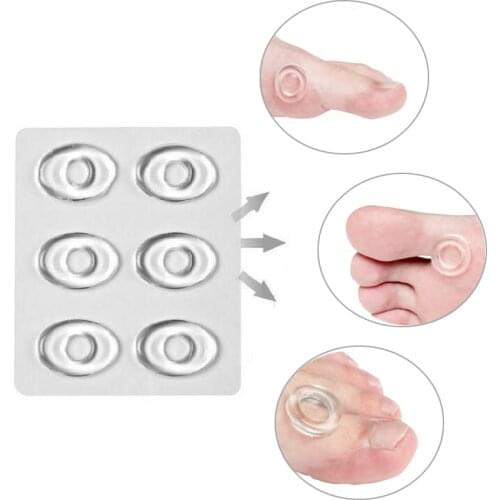 6pcs/sets Silicone Insoles Gel Inserts Pain Relief Shoe Sticker Shoe-insoles Foot Care Shoes Pad Accessories Eyelet Stickers