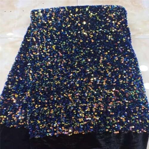 African sequins Lace Fabric High Quality French Tulle Lace Fabric 2019 Nigerian Laces Guipure Embroidery Fabric For Wedding