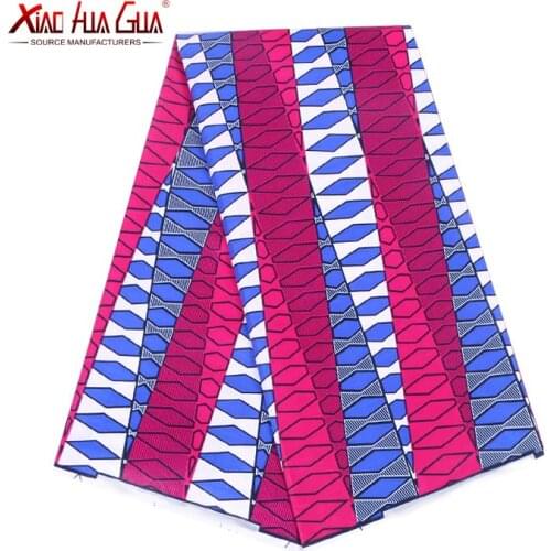 XiaoHua African Fabric High Quality Ankara Printing Sewing Maternity Parent-Child Gifts Comfortable Cotton 6 Yards 24FS1044