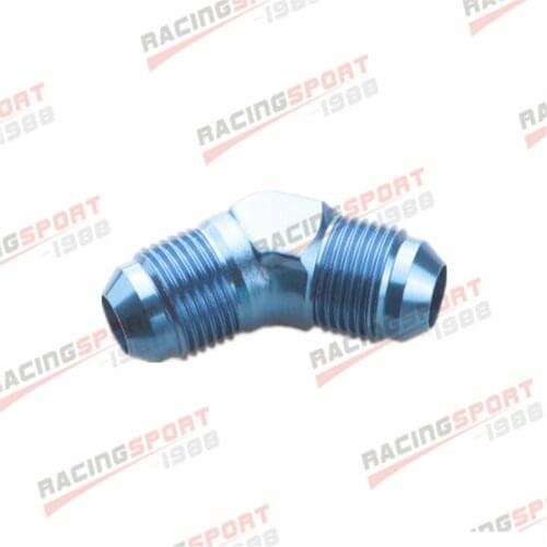 AN8 8AN Male To AN-8 8AN 45 Degree Flare Fitting Union Aluminum Blue