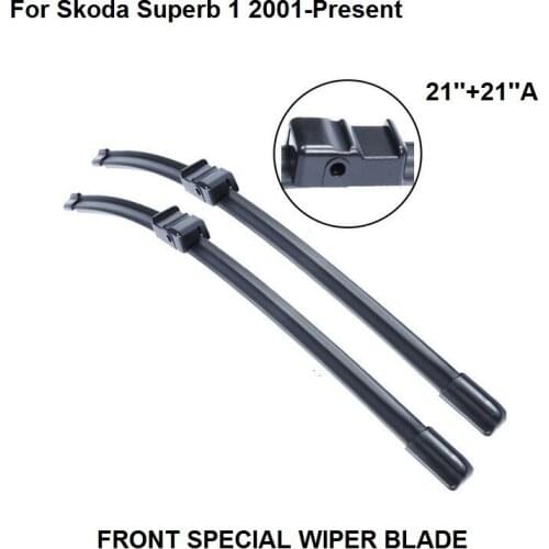 Car Accessory 21''+21''A Windshield Wiper Blade For Skoda Superb 1 2001-Present Natural Rubber Bracketless