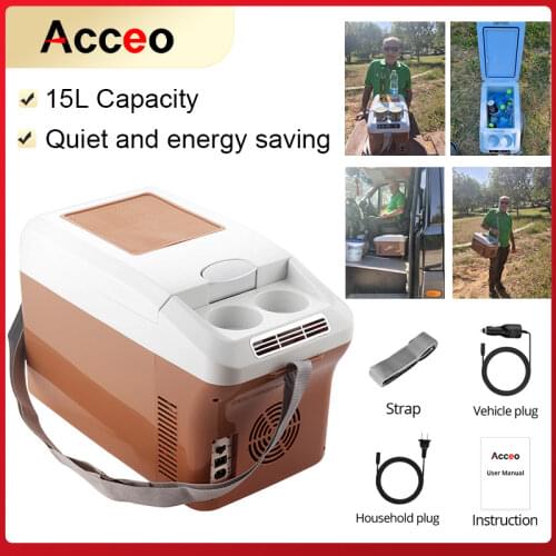 E-ACE M20 15L Car Refrigerator 12V/24V Household Refrigerated Portable Small Freezer Suitable for Outdoor and Travel