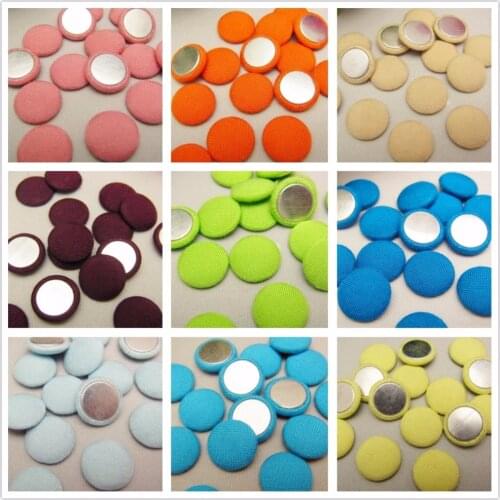 B171142 , 15mm Solid Fabric Covered flat back Buttons, Cloth Covered Buttons, garment accessories DIY handmade fabric buttons