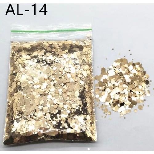 10g Nail HExagon Chunky Glitter Flakes Colorful Nail Art Decals Sequins For Nail Art Slices Mxied Cosmetic Holo Glitter Tips