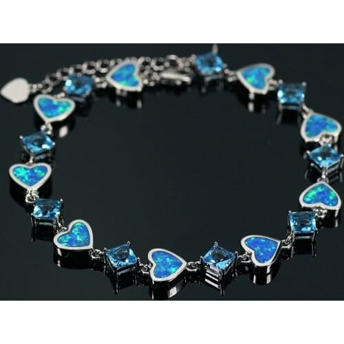 SZ0031 Romantic Style Blue Opal Bracelets For Women Hot Sale Jewelry for Lady Gift for Lover