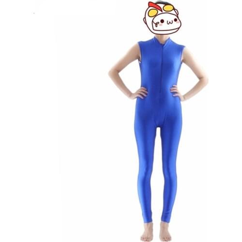 Brand blue color bodysuit Dance Unitard Adults Short sleeve Hollow back Gymnastics Unitards Jumpsuits Sports Wear Skin Tights